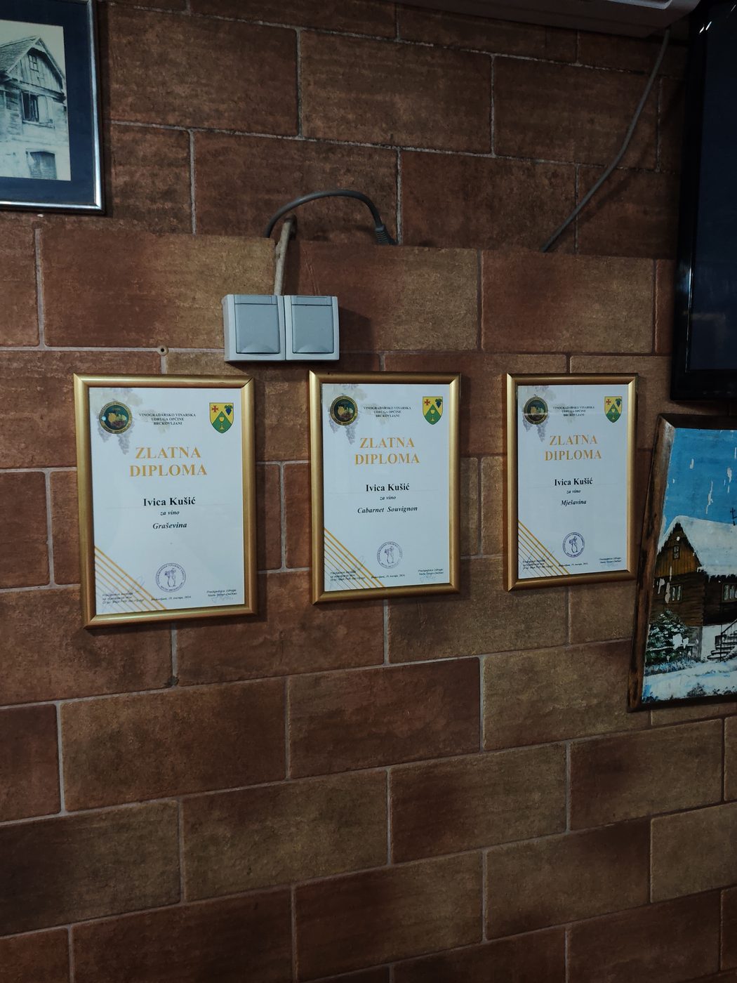 Diploma Vinarije Kušić